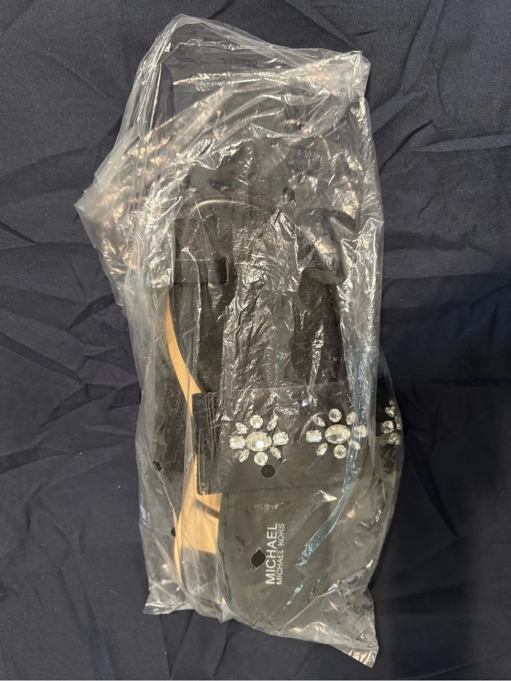 NWOT Michael Kors Black Sonya Embellished Sandal Size 7